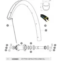 Mavic Aro Dianteiro Ksyrium Pro Carbon Slc Disc Hr