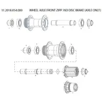 Zipp Eixo Do Cubo Dianteiro 76d Disc Brake