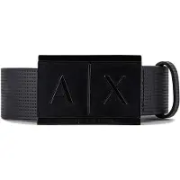 Armani Exchange para homem. 951019CC50700020 Cinto de couro preto (28), Casual, Clássico, Pele