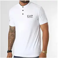 Emporio Armani para homem. 8NPT21_PJEMZ Polo Ventus7 M Serafino branco (XXL), Esportivo, Tênis / Paddle tennis, Poliamida, Manga curta
