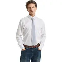 Gant para homem. 3230300 Camisa Slim Fit de cetim branco (S), Casual, Sapatos de Festa, Algodão, Clássico, Manga comprida