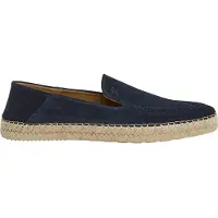 Hackett London para homem. HMS21491 Altea Loafer alpargatas em pele da marinha (40), Plano, Camurça, Nenhum, Casual, Marinho