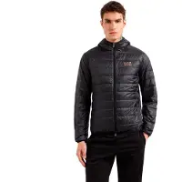 EA7 unisex. 8NPB24_PNGPZ Casaco dobrável para baixo Core Identity preto (5XL), Casual, Poliamida