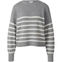 s.Oliver Pullover acinzentado / branco