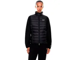 EA7 para mulher. 7W000472_AF12477 Colete almofadado dobrável Core preto (S), Casual, Poliamida