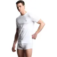 Emporio Armani para homem. EM000379_AF14133 T-shirt curta branca (XXL), Branco, Homewear, Algodão, Manga curta