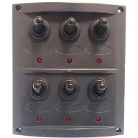 Goldenship Painel De 6 Interruptores Com Luzes 15a 12v