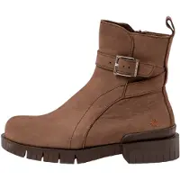 Art para mulher. 118371212003_012 1837 Botas de couro Oxford castanhas (39), Marrom, Plano, 1 a 3cm, Zíper, Casual