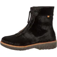 El naturalista para mulher. 25581P010005_001 Botins em pele N5581 preto (38), Couro, Plano, Zíper, Clássico