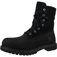 Timberland para mulher. TB18149A0011 Botas de couro Authentic Mid Warm preto (39.5 W), Plano, Cordão, Casual