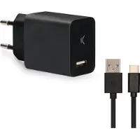 Ksix Carregador Usb + Cabo Tipo C 1 M 2.4a