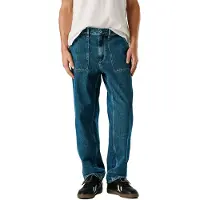 Pepe Jeans para homem. PM2084100 Calças de ganga Relaxed Tapered Carpenter blue (30/32), Azul, Casual, Algodão, Denim