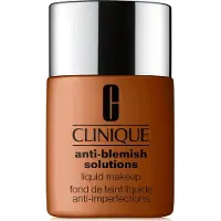 Clinique Base de cobertura de maquiagem líquida Anti-Blemish Solutions para pele oleosa e com tendência a acne WN 118 Amber 30 ml