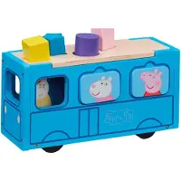 Bandai Ônibus De Madeira Peppa Pig