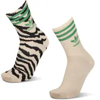 Adidas Meias x FARM Rio Crew Socks 2 Pairs mulheres - Bege - L