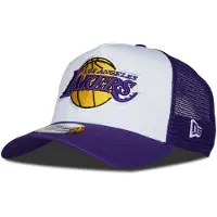 New Era Boné De Caminhoneiro Nba Los Angeles Lakers Side Patch 9forty Aframe