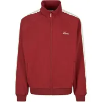 Karl kani Casaco em moletão vermelho escuro / branco natural