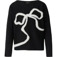 s.Oliver Pullover preto / branco