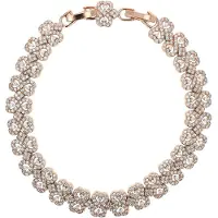 Faina Pulseira ouro rosa / transparente
