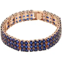 Faina Pulseira navy / ouro rosa