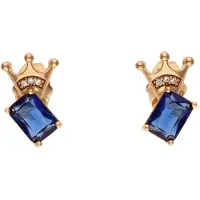 NAEMI Brincos navy / ouro rosa
