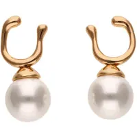 Gaya Brincos ouro / branco pérola