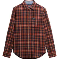 Superdry para homem. M4011047A Camisa de lenhador vermelha (S), Vermelho, Casual, Algodão, Manga comprida