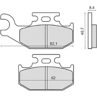 RMS Beauty Pastilhas De Freio Sinterizadas Suzukiatv Lt-a 450cc 225102903