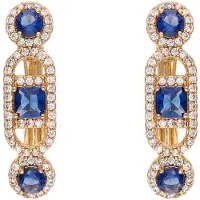 NAEMI Brincos navy / ouro