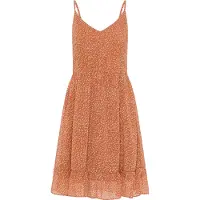 Dreimaster Vestido de verão creme / azul fumado / verde / lagosta