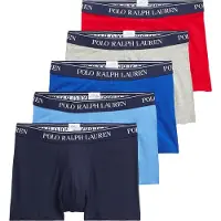 Ralph Lauren para homem. 714864292002 Pacote de 5 boxers vermelhos, cinzentos, azuis e da marinha (M), Azul, Homewear, Cinza, Algodão,