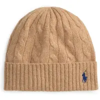 Ralph Lauren para mulher. 455981442004 Gorro de lã e caxemira castanho (OSFA), Bege, Casual, Casimira