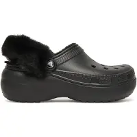 Crocs Tamancos Classic Platform Lined Fuzz Strap