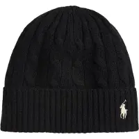 Ralph Lauren para mulher. 455981442001 Gorro de lã e caxemira preto (OSFA), Casual