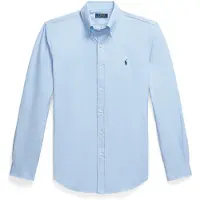 Ralph Lauren para homem. 710929349009 Camisa de popelina elástica Custom Fit azul (S), Casual, Algodão, Manga comprida