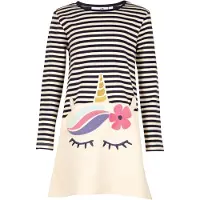 Happy girls Vestido navy / branco