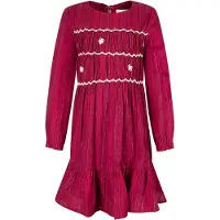 Happy girls Vestido vermelho escuro / branco