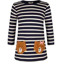 Happy girls Vestido navy / castanho