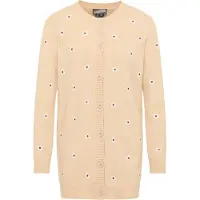 Dreimaster Casaco de malha bege / vermelho / branco