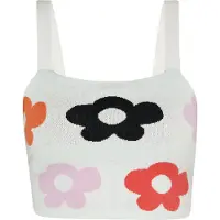 Mymo Top mistura de cores / branco