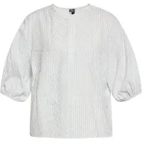 Dreimaster Maritim Blusa azul claro / branco lã