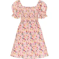 Mymo Vestido de verão azul / mistura de cores / rosa escurecido