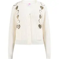Mymo Casaco de malha 'Nolie' castanho / branco lã
