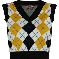 Mymo Pullover marinho / mostarda / preto / branco