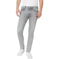 Pepe Jeans para homem. PM206321WR2 Calças de ganga Finsbury cinzentas (30/34), Casual, Cinza, Algodão, Denim