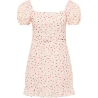 Mymo Vestido de verão verde / rosa claro / vermelho