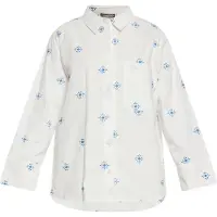 Dreimaster Blusa azure / branco lã