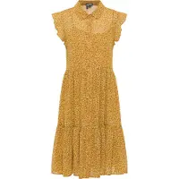 Dreimaster Vestidos camiseiros amarelo escuro / verde / branco