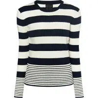 Dreimaster Klassik Pullover marinho / branco lã