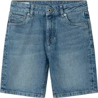Pepe Jeans para menina. PG800869ND2 Calções de ganga rígida azul (10años= 140cm), Casual, Algodão, Denim, Sustentável, moda infantil
